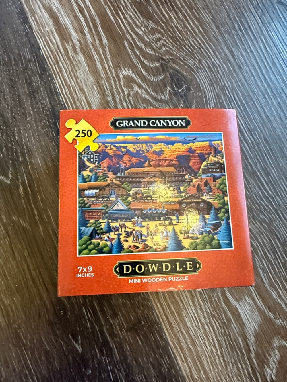 Dowdle Grand Canyon 250-Piece Mini Wooden Puzzle - Orange